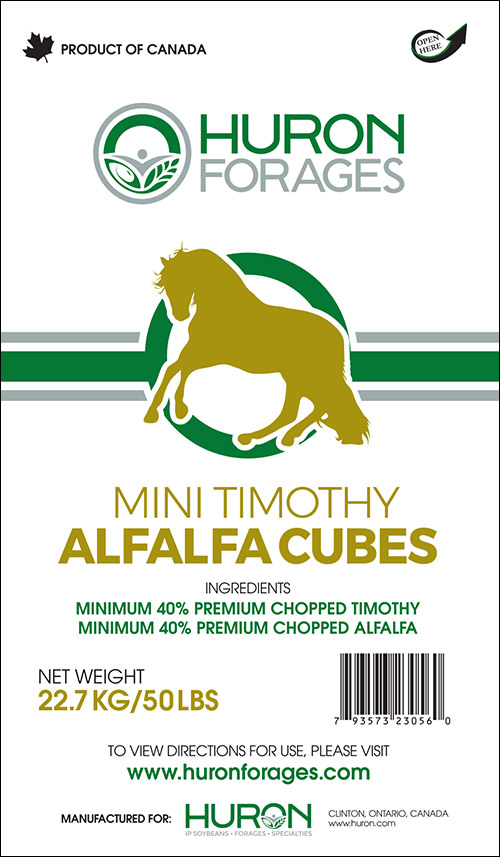 Huron Forages - Mini Timothy Alfalfa Cubes